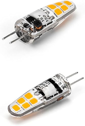 Miniatura 4 de CTKcom Paquete de 8 bombillas LED G4 de 12 V de 1.3 W (bombilla halógena equivalente a 10 W), blanco cálido 3000 K G4JC base bi-pin para paisaje,