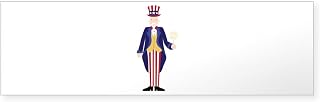 CafePress Uncle Sam July Fourth 10"x3" Rectangle Vinyl Bumper Sticker Car Decal