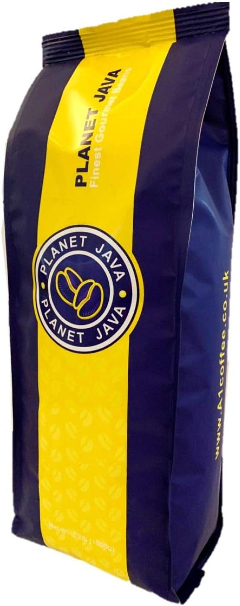 Planet Java 100% Pure Arabica Coffee Beans 1kg Bag, Full Medium Roast ...