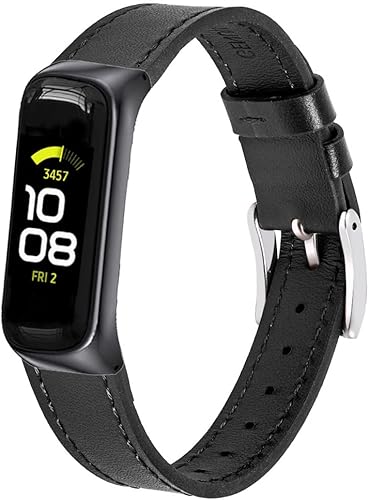 Miniatura 2 de Correas de silicona y correas elásticas de nailon y correas de cuero compatibles con Samsung Galaxy Fit 2, correas de repuesto suaves y