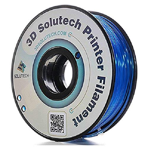 3D Solutech See Through Blue 3D Printer PLA Filament 1.75MM Filament 2.2 LBS 1.0 KG - 3DSPLA175STBLU