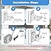 XDTKML 2Pcs Garage Door Sensor Replacement Bracket Compatible with Chamberlain Liftmaster Garage Door Sensor for 41A5034 Safety Sensor Kit Brackets Silvery
