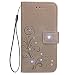 Produktbild Docrax Galaxy A51 Handyhülle, Hülle Leder Case mit Standfunktion Magnetverschluss Flipcase Klapphülle kompatibel mit Samsung Galaxy A51 - DOSDA080245 Grau