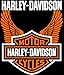 Harley Davidson Orange Wings Super Plush Throw Blanket Queen 76"x94"