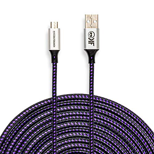 KontrolFreek Gaming Cable Micro USB (3.6m) El Premium y Cable Gaming más Duradero para mandos Playstation, mandos Xbox, PC, Android, Smartphones y Mucho más