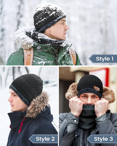 Chapéus de inverno para mulheres/homens – gorros, chapéus, pescoço, cachecóis, conjunto de gorro que