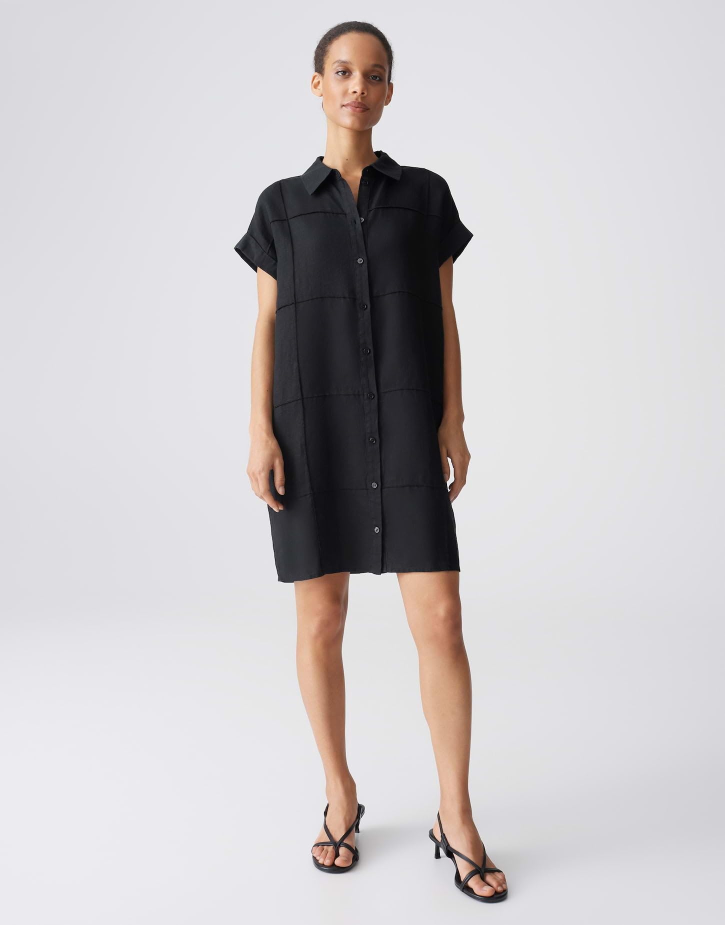 OPUS Damen Minikleid | Hemdblusenkleid aus reinem Leinen