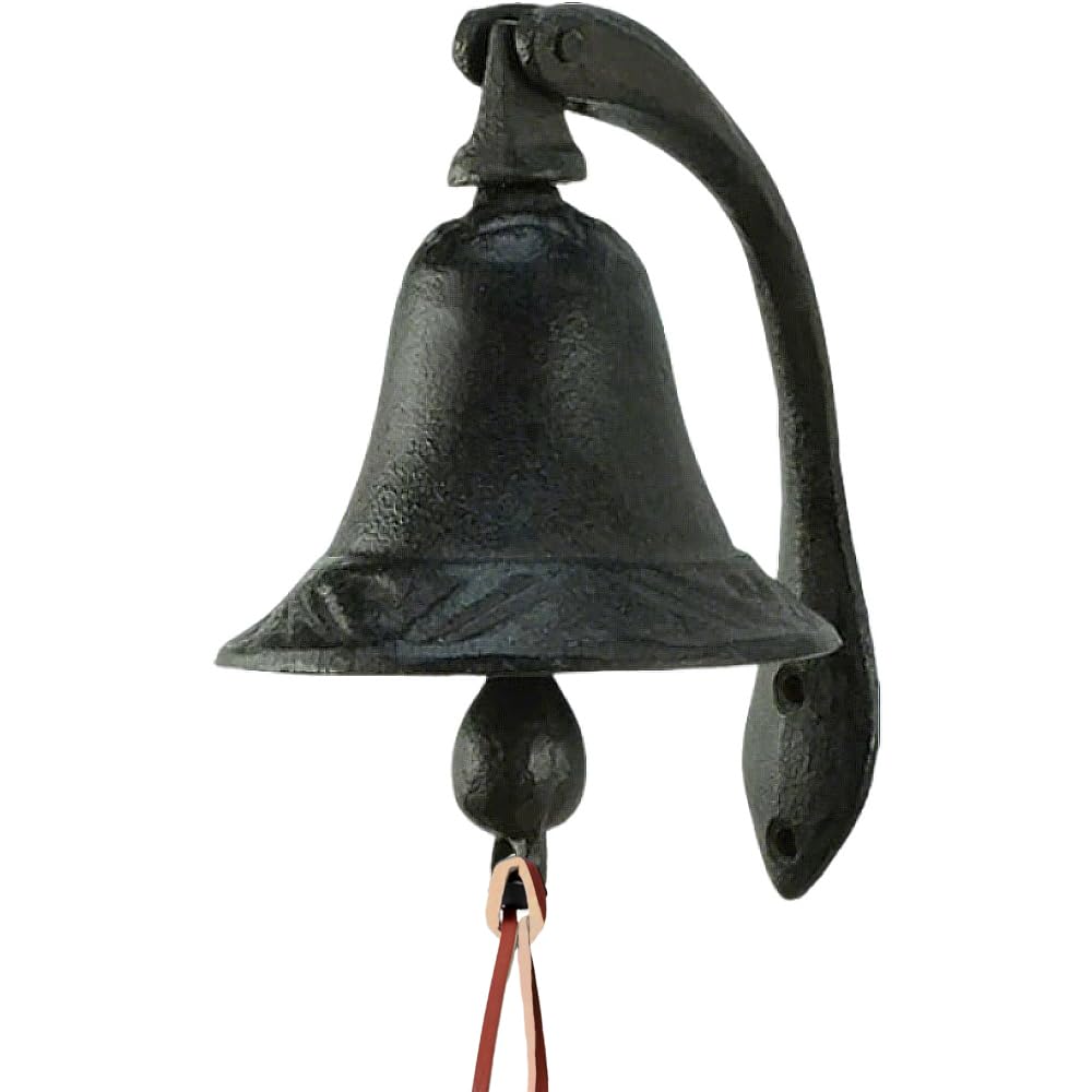 Photo 1 of *Scratches* YukaBa Cast Iron Logan Dinner Bell with Bracket Dinner Bell - Feel The Vibe of Traditional Family Meals and Gatherings. Made of Heavy Cast Iron