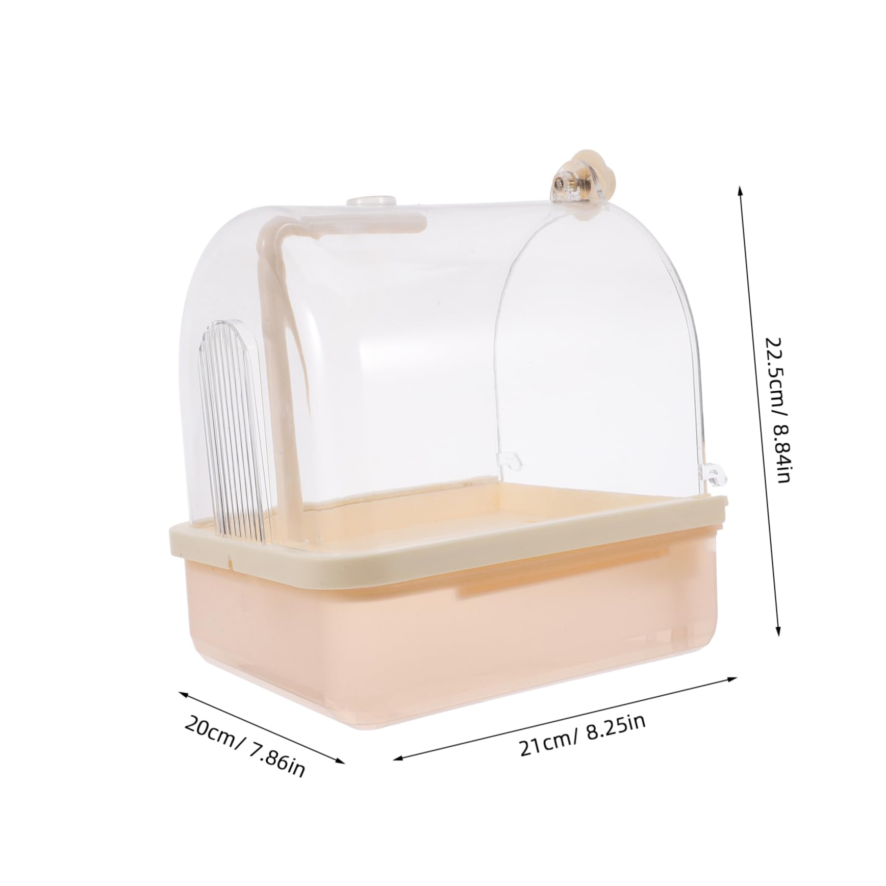 TINEASUR Bath Box Bird Bathtub Shower Cage Accessory Sturdy Pp Material Bird Bathing Tub