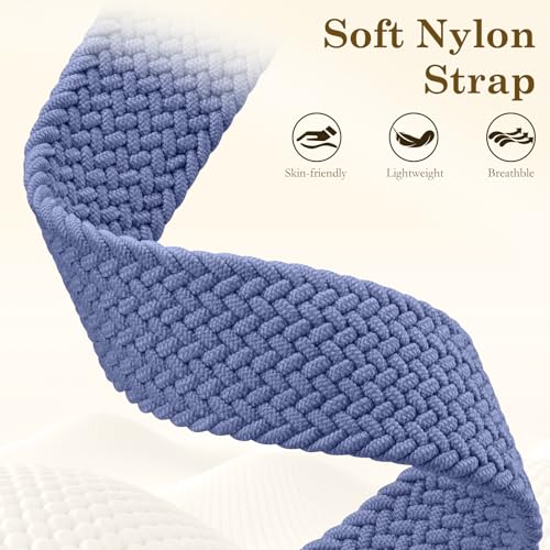Proworthy Magnetic Clasp Bands Compatible for Apple Watch Series 10 Band 42mm 38mm 40mm 41mm,Soft Breathable Nylon Braided Stretchy Infinity Loops Strap for iWatch Series 11 9 8 7 6 5 4 3 2 1 SE Ultra — view 3