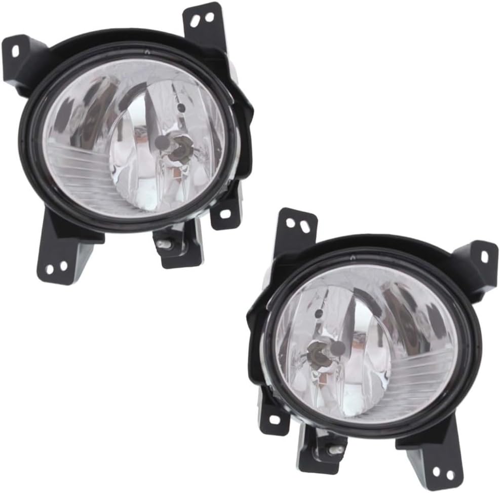 For Hyundai Santa Fe 2010 2011 2012 Fog Light Assembly Driver and Passenger Side | Pair | CAPA Certified | Replacement For HY2592137C, HY2593137C | 92201-2B500, 92202-2B500