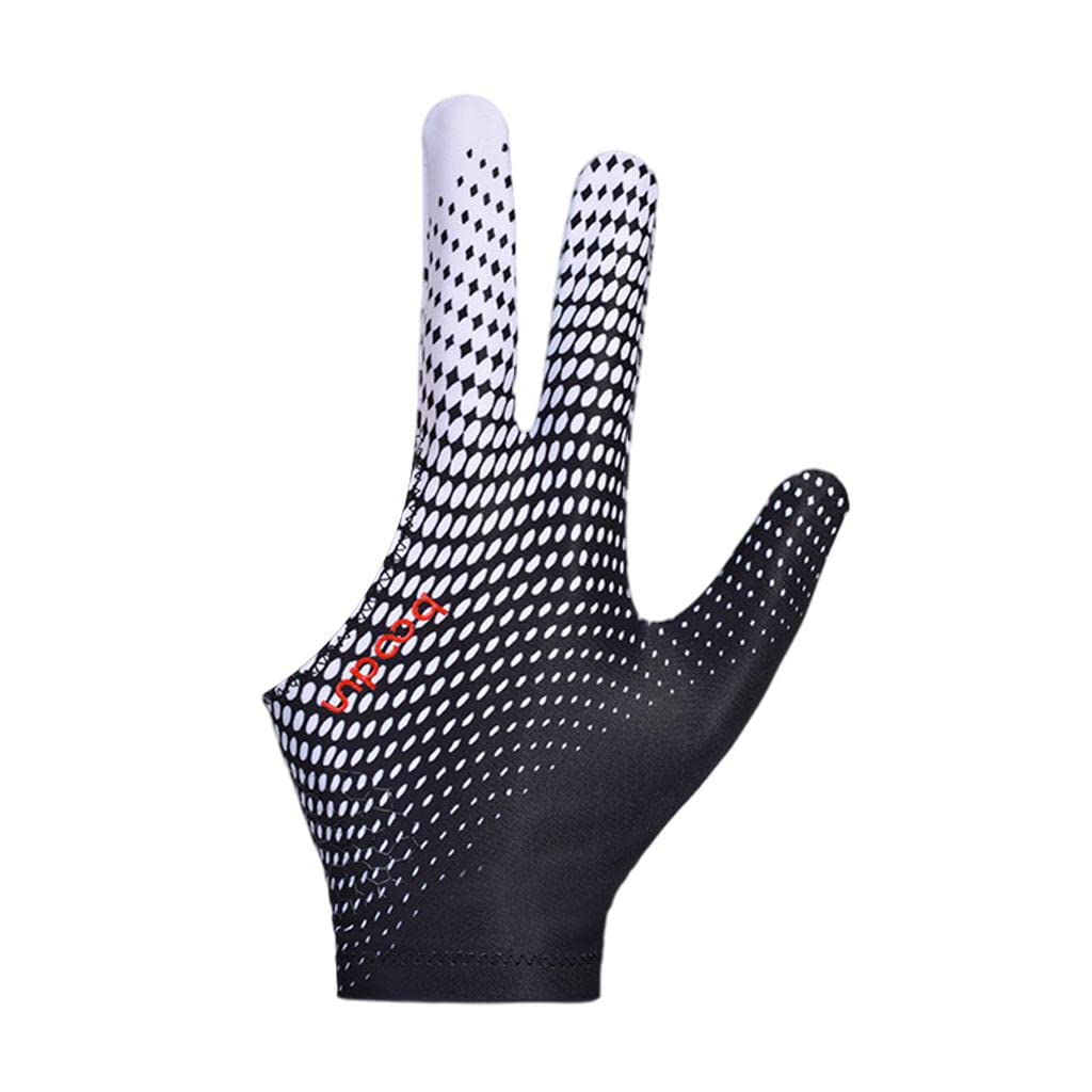 THE STYLE SUTRA® Billiard Gloves Left/Right Hand 3 Fingers Shooters Snooker Cue Black White-picture-24