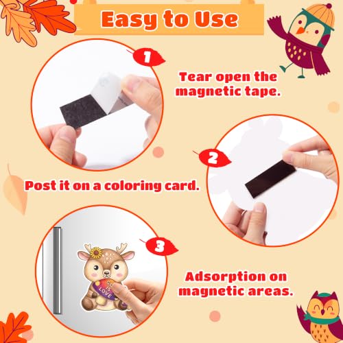30 PC Fall Animals Color Your Own Magnets - image 4