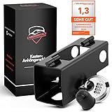 CarEssentials Anhängerschloss Diebstahlsicherung Anhänger Schloss [Rundbügelschloss mit Zahlenkombination] rostfreier Diebstahlschutz - Für Ihre Sicherheit -