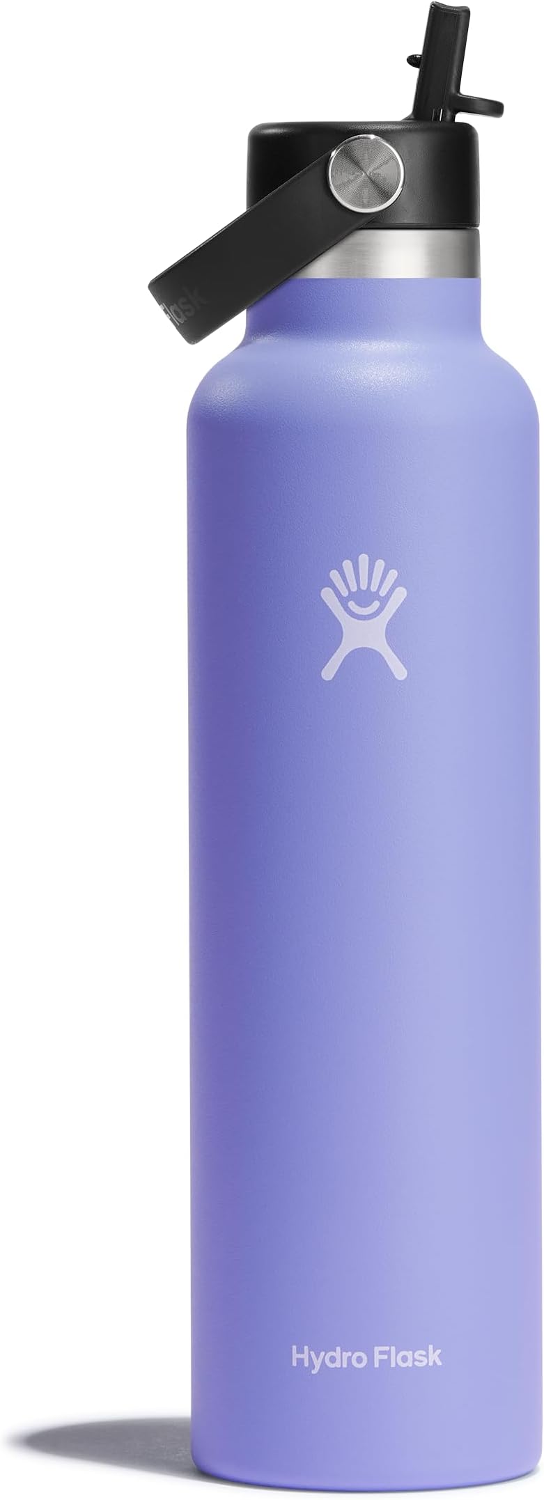 Hydro Flask Water Bottle - Insulated Stainless Steel - Straw Lid, Non Spill, Leakproof 24 Oz Lupine Purple