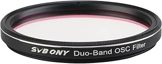 SVBONY SV220 Telescope Filter, 7nm Dual-Band Nebula Filter, H-Alpha and O-III Narrowband Filter for One-Shot Color Cameras, Reduce Light Pollution, for Astrophotography (2 inches)