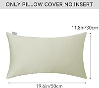 Vista 7 de Thmyo - Paquete de 4 fundas de almohada decorativas de 100 % algodón para lumbar, cómodas, sólidas, para Navidad/Halloween, fundas de cojín Blanco