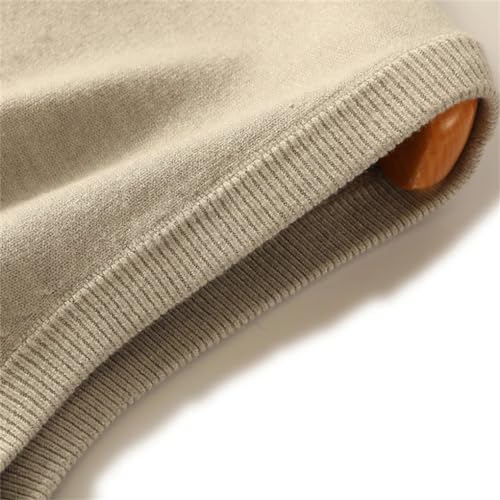 Men's Wool Knitted Vest V-Neck Solid Color Soft Warm Vest Sweater Sleeveless Pullover Sweater3