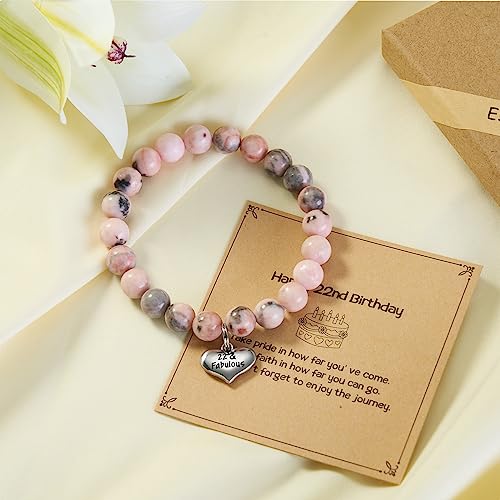 Image of MIXJOY Happy Birthday Gifts for Women, Birthday Braided Beads Bracelet Gifts for Turning Age Daughter Granddaughter Niece