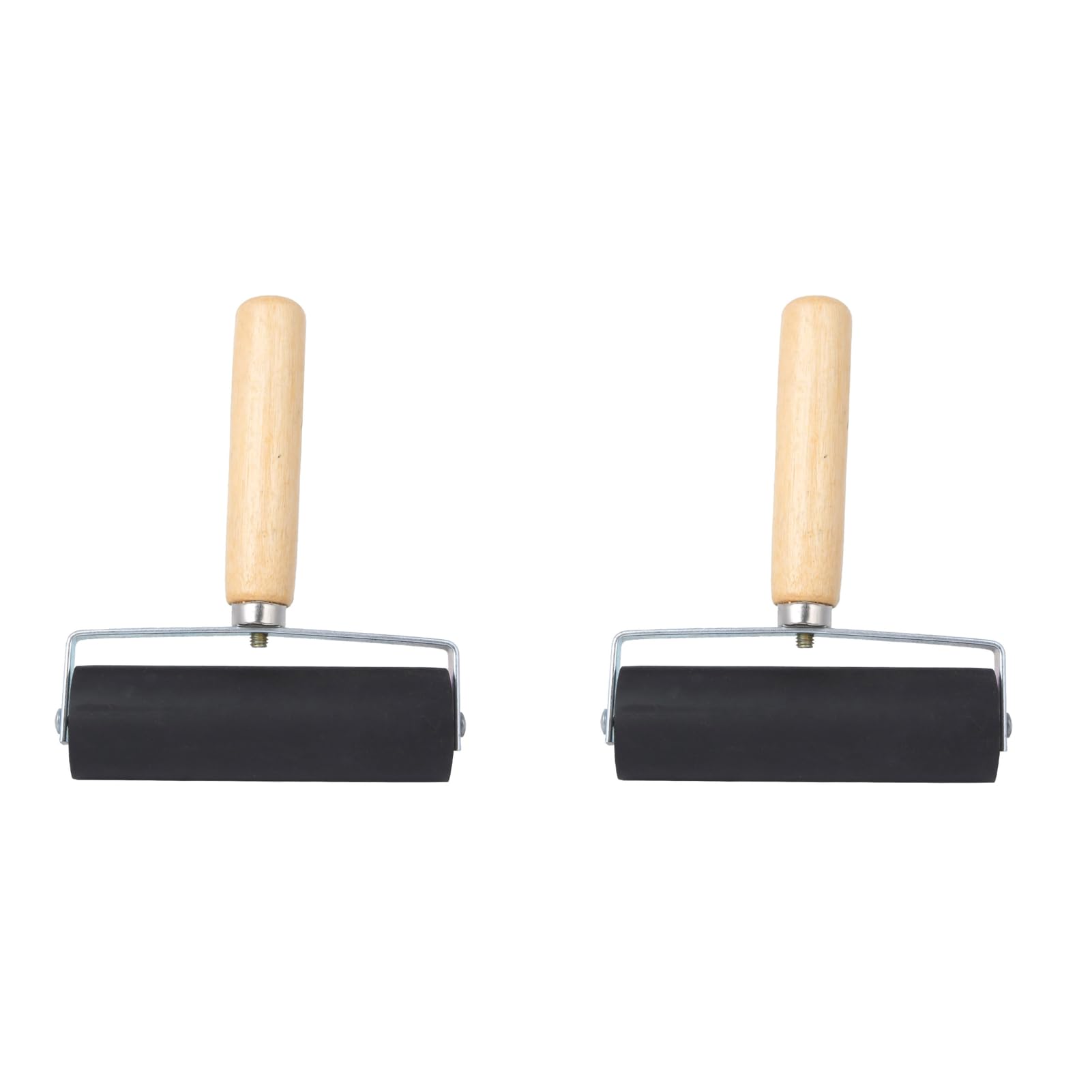 2Pcs Rubber Printmaking Roller Brayer Brayer Rollers for Crafting Roller Brayer Rollers Rubber Roller Printmaking Supplies Painting