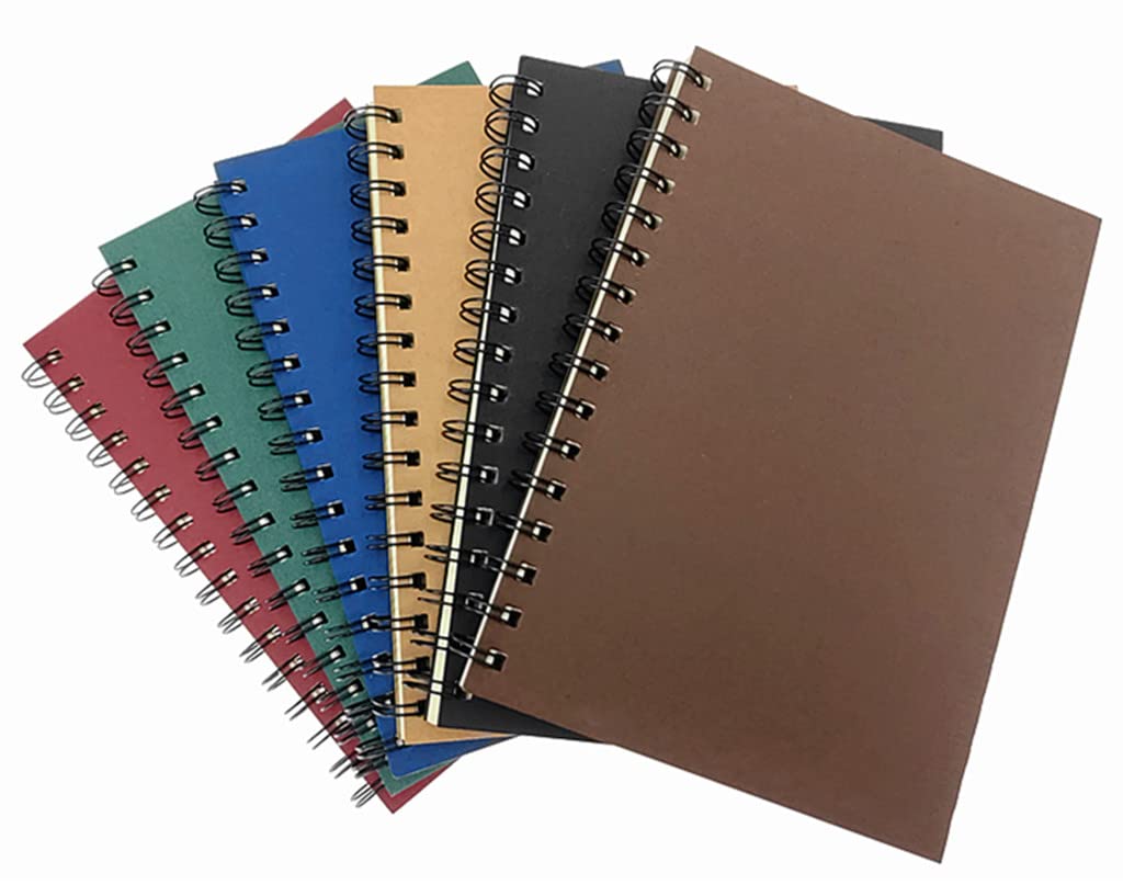 ALIMITOPIA Spiralnotizbuch, College-Notizbuch, liniert, dickes Papier, Hardcover, Spiralbindung, Notizblock, Tagebuch, Memo-Skizzen, Notizbuch für Schule, Büro, Geschäftsbedarf, 100 g/m² dickes
