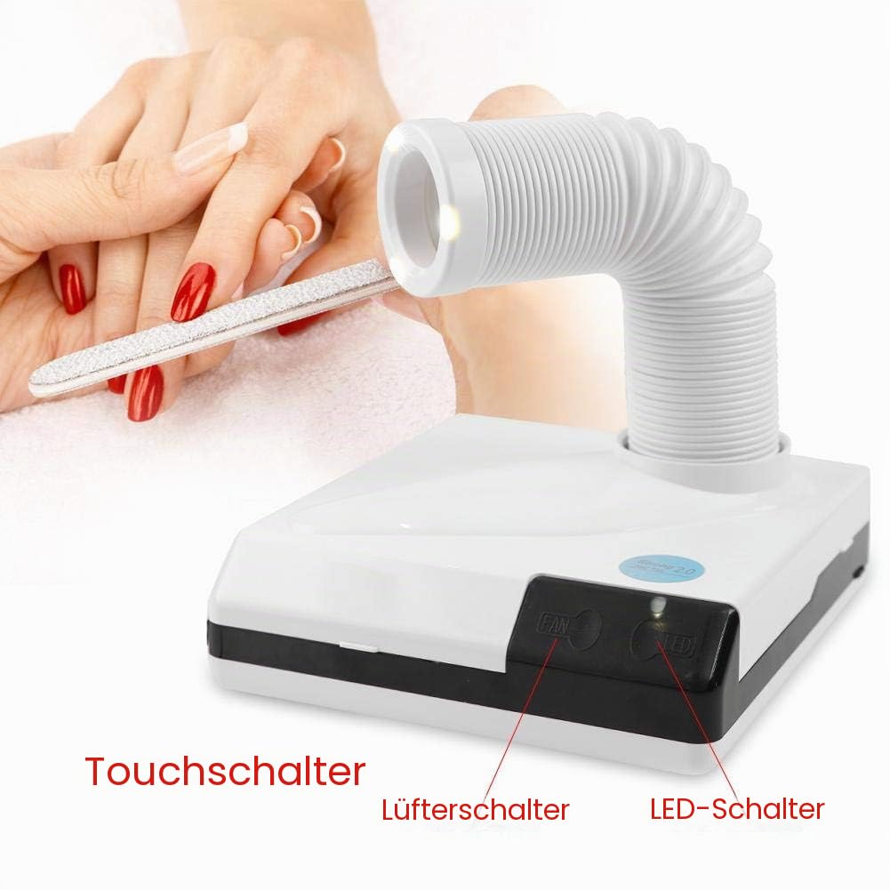 60W 2 In 1 Nagelstaubsauger, Sun Nail Nagel Staubabsauger, Professioneller Nagelstaubsammler, Verbesserter Pulverreiniger für Nagel/Maniküre/Nail Art/Pediküre(01)