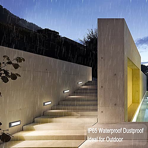 Zonk Step Lights Outdoor 120V, Led Stair Lights Indoor, Waterproof Ip65 Wall Mount Deck Lights Stairway Light Fixture For House Driveway, Stairway, 3W 4000K Nondimmable Plastic Lamp #TOP3