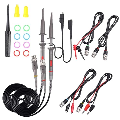 Universal-Oszilloskop-Sonde mit Zubehör-Set, 100 MHz Oszilloskop-Clip-Sonden mit BNC zu Messleitungs-Kit (100 MHz Kit)