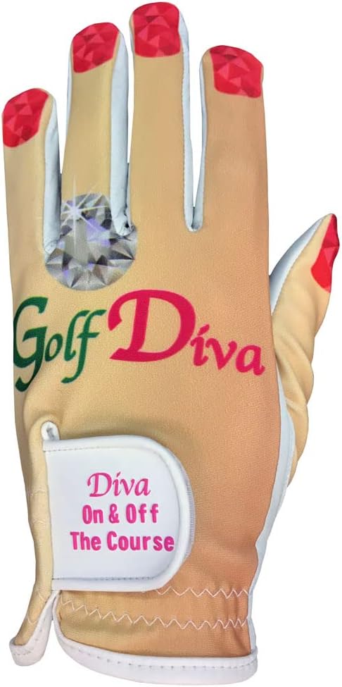 Giggle Golf Women's Golf Glove - Adjustable Strap Left Hand Golf Glove for Women - Golf Gloves Women Left Hand, Women's Golf Gloves Left Hand, Gloves for Women