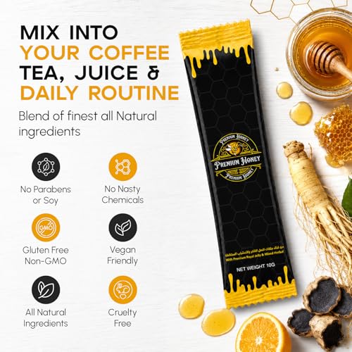 Miel pura natural premium con polen de abeja (Pack de 18) miniatura 3