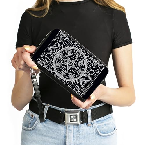 Buckle-Down Women's PU Zip Around Wallet Rectangle-Supernatural, 7.5"x4.5"4
