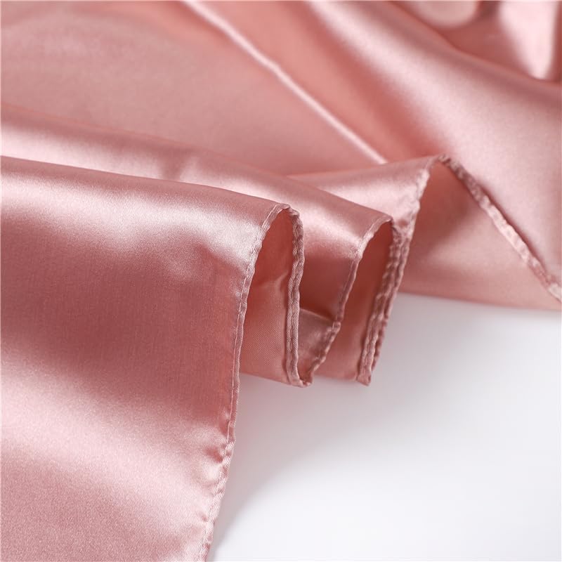 Women’s Silky Satin Shawls and Wraps Lightweight Head Scarves Bridal Wedding Evening Pashmina Vintage Sheer Stole - Image 7