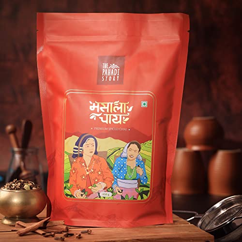 Image of The Pahadi Story Masala Chai 625g - Assam Harvest Blend with 100% Natural Spices, Winter Season Special Chai Patti, Aromatic Chai Masala (450g + 175g)