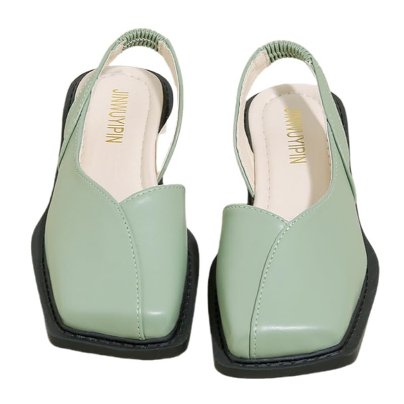 Large size Mary Jane women's shoes - Elegant retro casual square toe flat solid color shoes