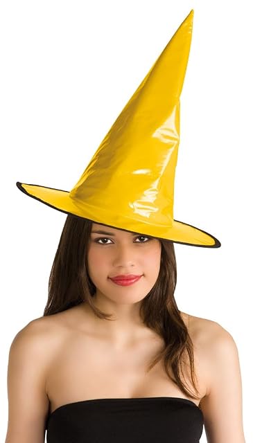 Haunted House - Sombrero de Bruja Charol, Color Amarillo (Rubie'S S9007)