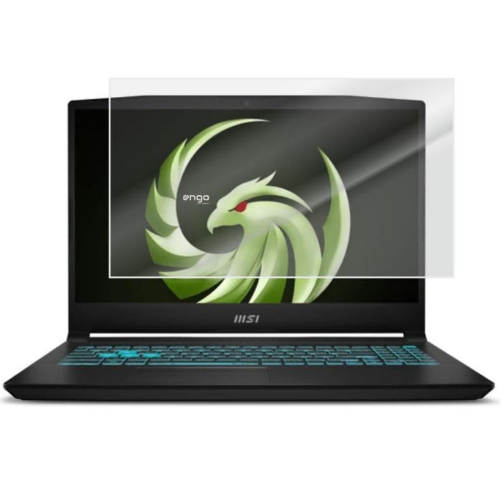 Engo Msi Alpha 15 A4DEK 15.6 İnç İle Uyumlu Mat Ekran Koruyucu Notebook, Yansıma Ve Parlama Önleyici Parmak İzi Bırakmayan Laptop Koruma, 9H Temperli Kırılmaz Esnek Nano Cam 16:9