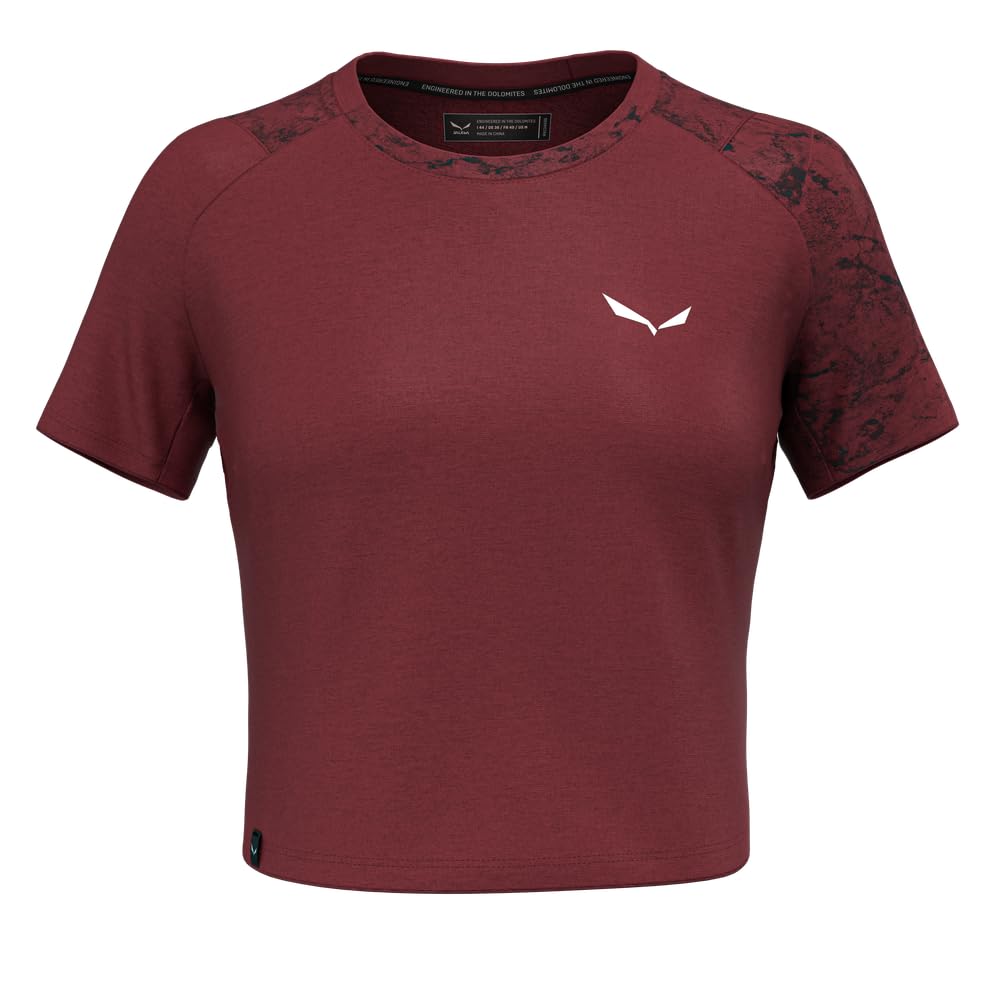 Salewa, Lavaredo Hemp W Crop T-shirt., Women, Red, Xs
