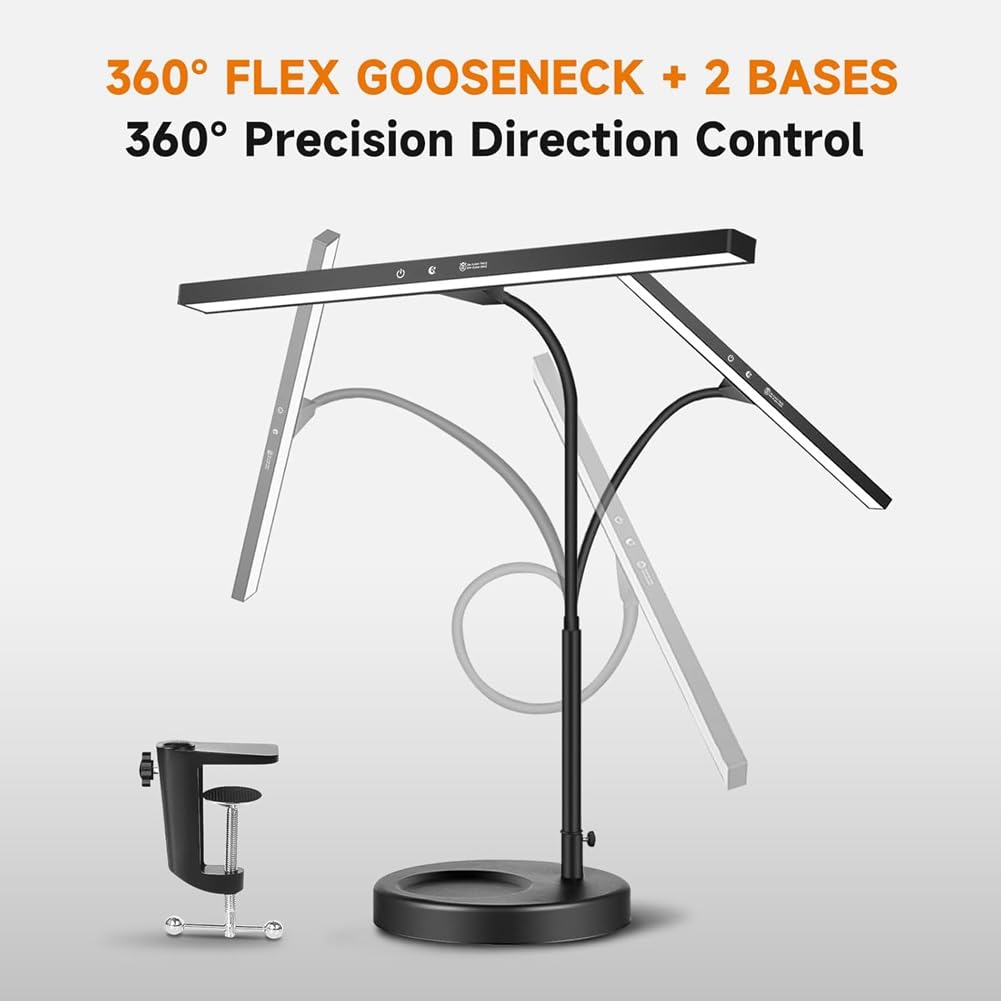 Malloy Musica per Pianoforte Light Dimmable Modern Reading Lamp per Pianoforte, Musicista, Lettura di Libri, Music Stand Light For Exight Piano UE Plug