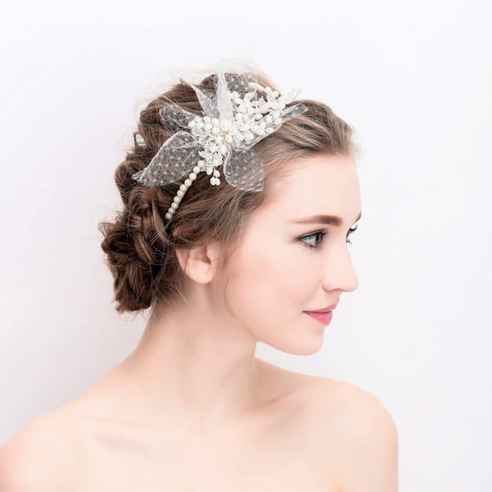 FRCOLOR 2 Piezas Diadema De Boda De Diamantes De Imitación Cristal Tocados De Boda Accesorios Para El Cabello De La Novia Aro De Pelo Nupcial Perder Lámina Velo