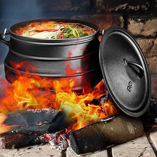 Bruntmor-Pre-Seasoned-Cast-Iron-Cauldron-African-Potjie-Pot-with-Lid-3-Legs-for-Even-Heat-Distribution-Premium-Camping-Dutch-oven-Cookware-for-over-the-fire-Cooking-6-Quarts-Medium