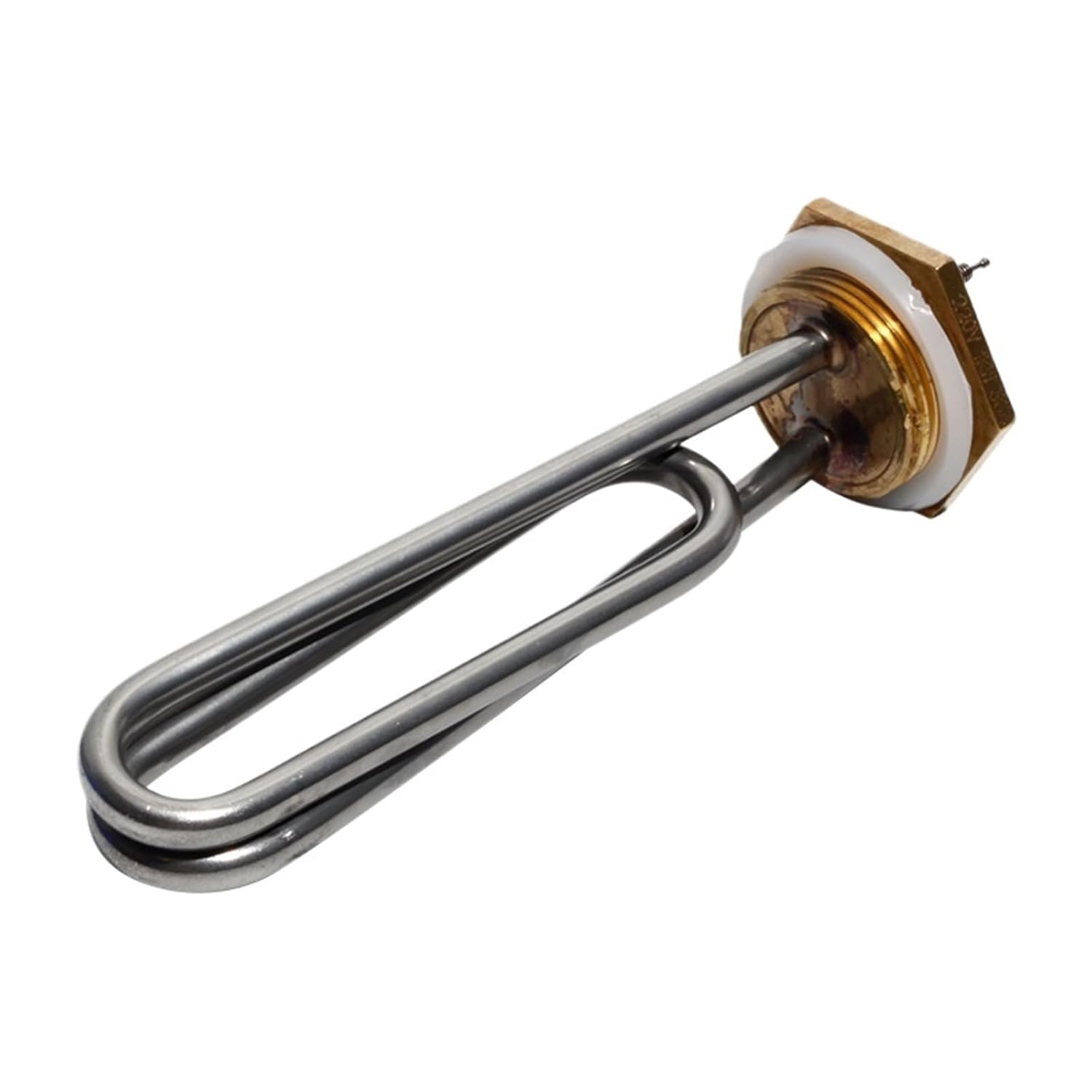 1Pcs DN32 Electric Heater SUS304 Tube Brass Thread Resistance Immersion Heating Element for Boiler Tank(1.5KW 175mm Tube)