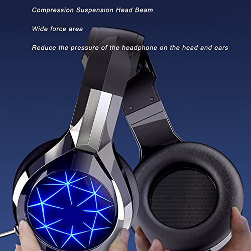 Gaming-hoofdtelefoon, valbestendige zachte oorbeschermers Ruisonderdrukkende USB-headset met microfoon voor pc voor laptop - Afbeelding 3