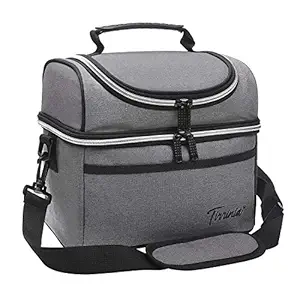Tirrinia Insulated Lunch Bag, Leakproof Thermal Bento Lunch Box Tote for Women, Men and Kids, Adults Work Office Cooler Bag, 10.2