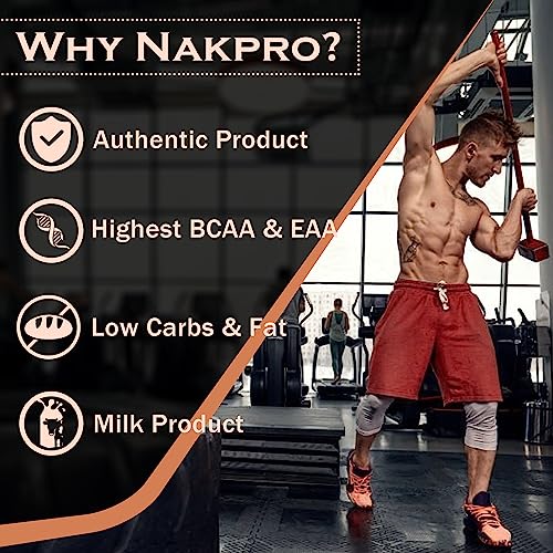 Image of NAKPRO Calcium Caseinate | 26.81g Protein, 5.12g BCAA | Helps in Muscle Recovery | Slow Absorbing, Slow Digesting, Low Carbs Casein Protein Powder (1 Kg, Double Rich Chocolate)