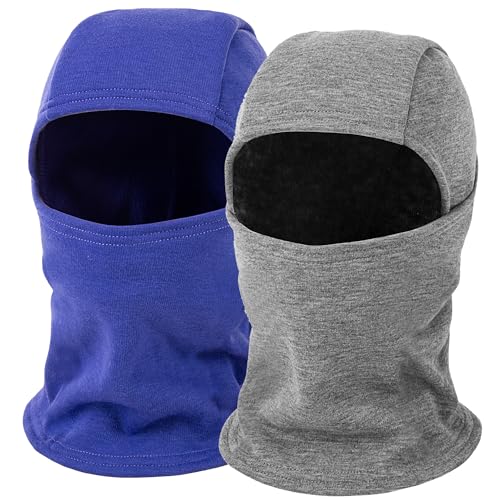 Ski Mask Balaclava for Kids Cold Weather Warm and Winter Windproof Fleece Caps Boys Girls Full Face Mask 2 Packs