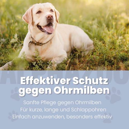 alphazoo Anti Ohrenmilben Öl für Hunde – 100 ml | Sofort wirkende Ohrentropfen gegen Milben & Ohrräude | Sanfte, natürliche Ohrenpflege – beruhigt Juckreiz & schützt empfindliche Hundeohren