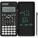 NEWYES 82MS Scientific Calculator, Engineering Calculator with Writing Tablet and Pen Included, 240 Functions, 2-Line Display, Solar + Battery, Foldable Cover, Secondary-School (NY-82MS PLUS Edition)