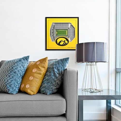 Image of YouTheFan Officially-licensed NCAA Stadium Series 3D Wall Art - multi-layer team stadium replica, detailed sports fan gift, indoor decor