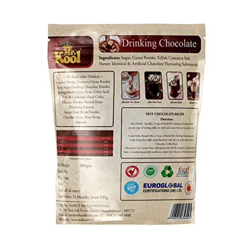 Image of Mr. Kool Drinking Chocolate Powder for Delicious Hot /Cold Chocolate Drink, Healthy Drink for Kids 900 Gm