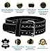 Hawk Sports HHR Power Lifting Belt, Suede Leather Double-Prong Weightlifting Belt, 4-inch Wide x 10mm Thick, Maximum Support & Protection for Weightlifting and Powerlifting